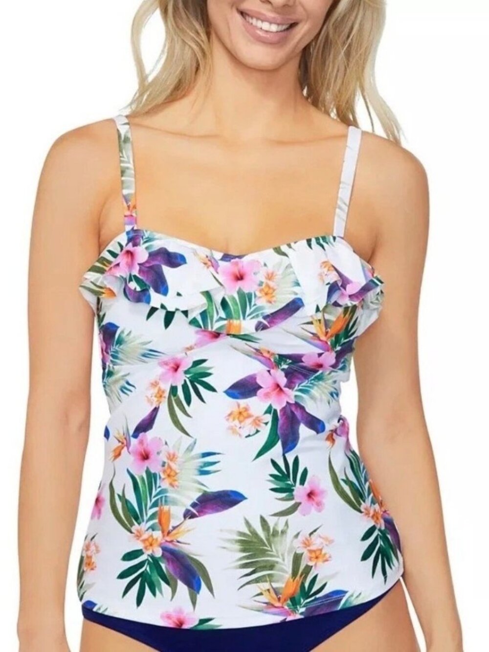 Island Escape Floral Tankini Size 8